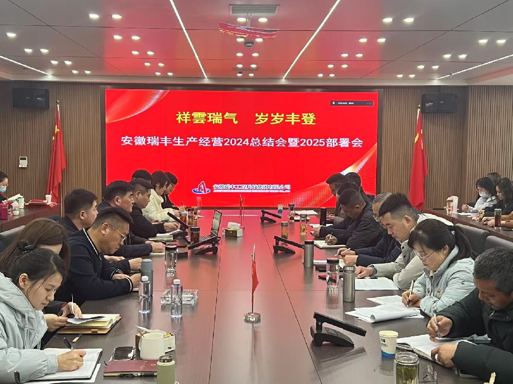 安徽瑞丰召开生产经营2024总结会暨2025部署会